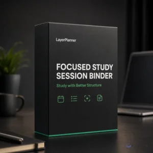 Focused Study Session Binder
