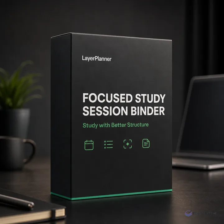 Focused Study Session Binder
